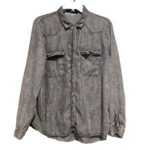 Jane & Delancey Long Sleeve Chambray Denim Shirt Women’s Size medium